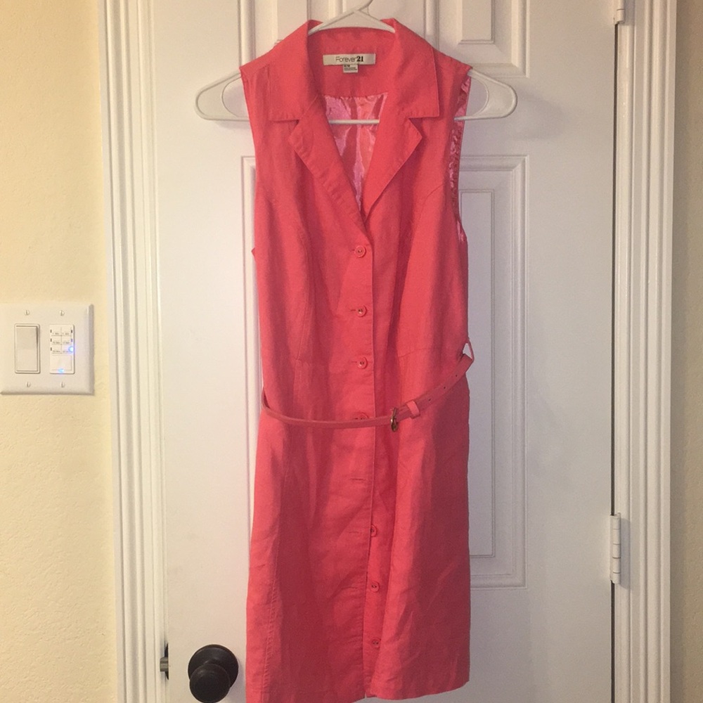 Pink Button On Dress
